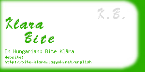 klara bite business card